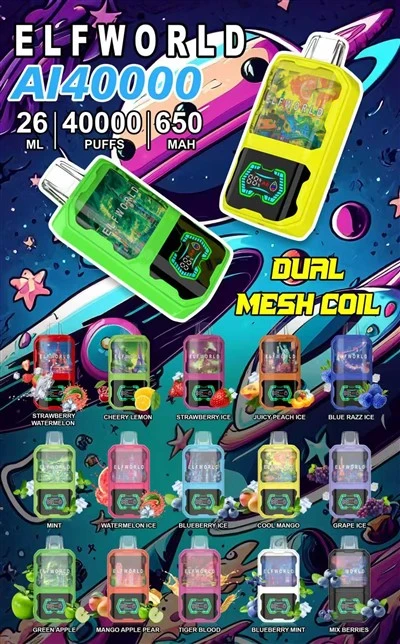Elfworld AI40000 Puffs Vape Prezz irħas